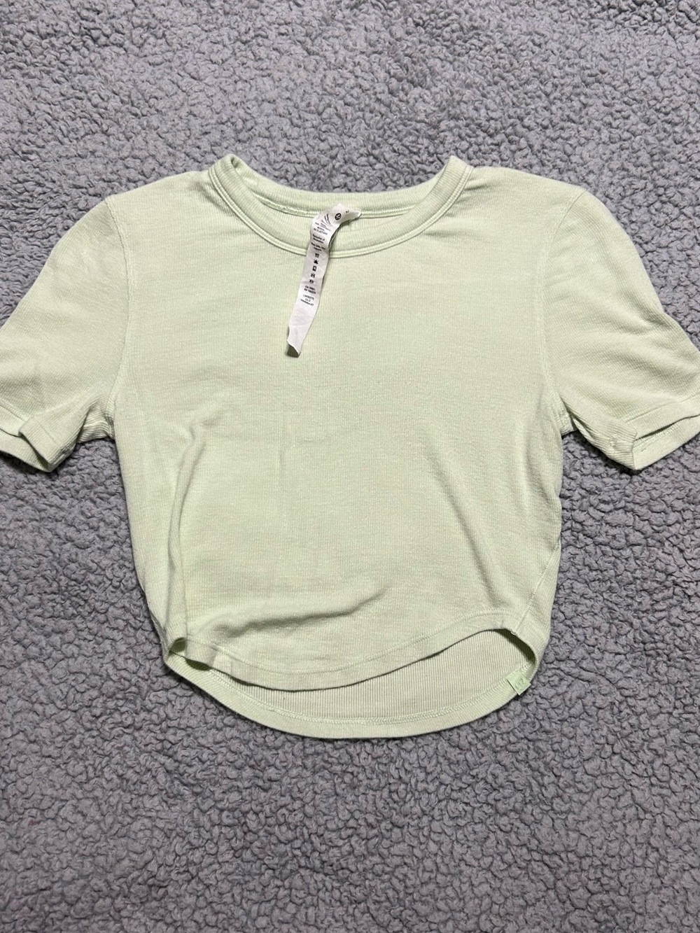lululemon athletica Light Mint Cropped Tee